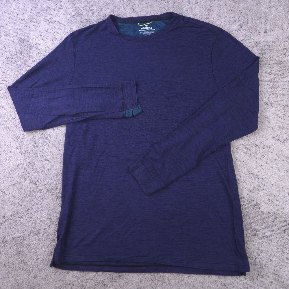 Bombas Merino Wool Blend Base Layer Shirt Mens Medium Long Sleeve Hiking Outdoor